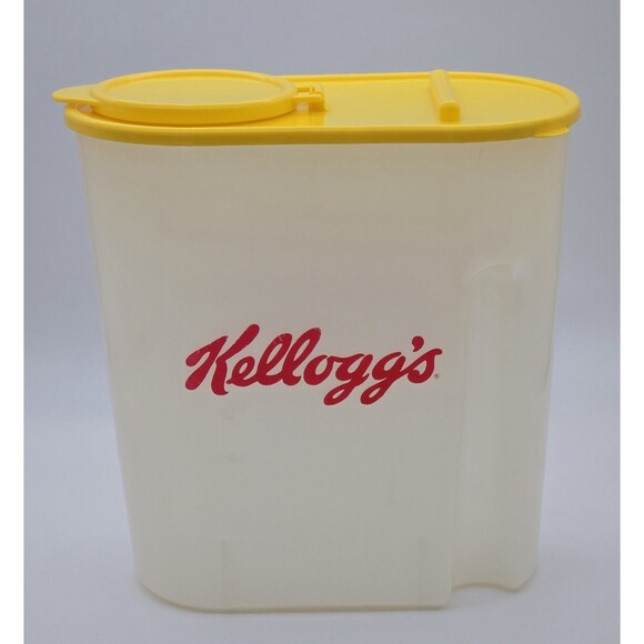 Kelloggs Cereal Storage Container Yellow Vintage 1996 Advertising Fresh Keeper - Picture 1 of 11